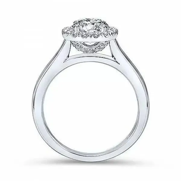 Round Cut Halo Bridal Set with Matching Band