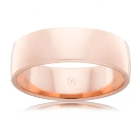 Soft Dome 7mm - 9ct Rose Gold