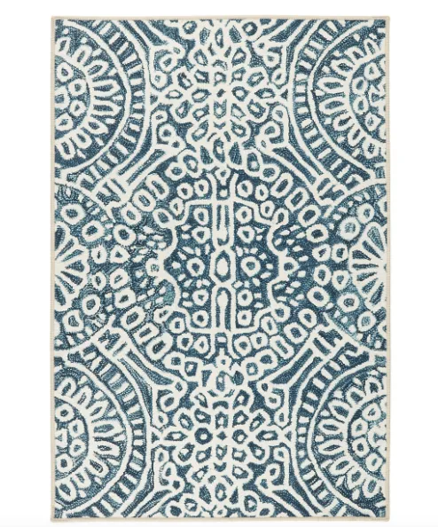 Temple Ink Machine Washable Rug