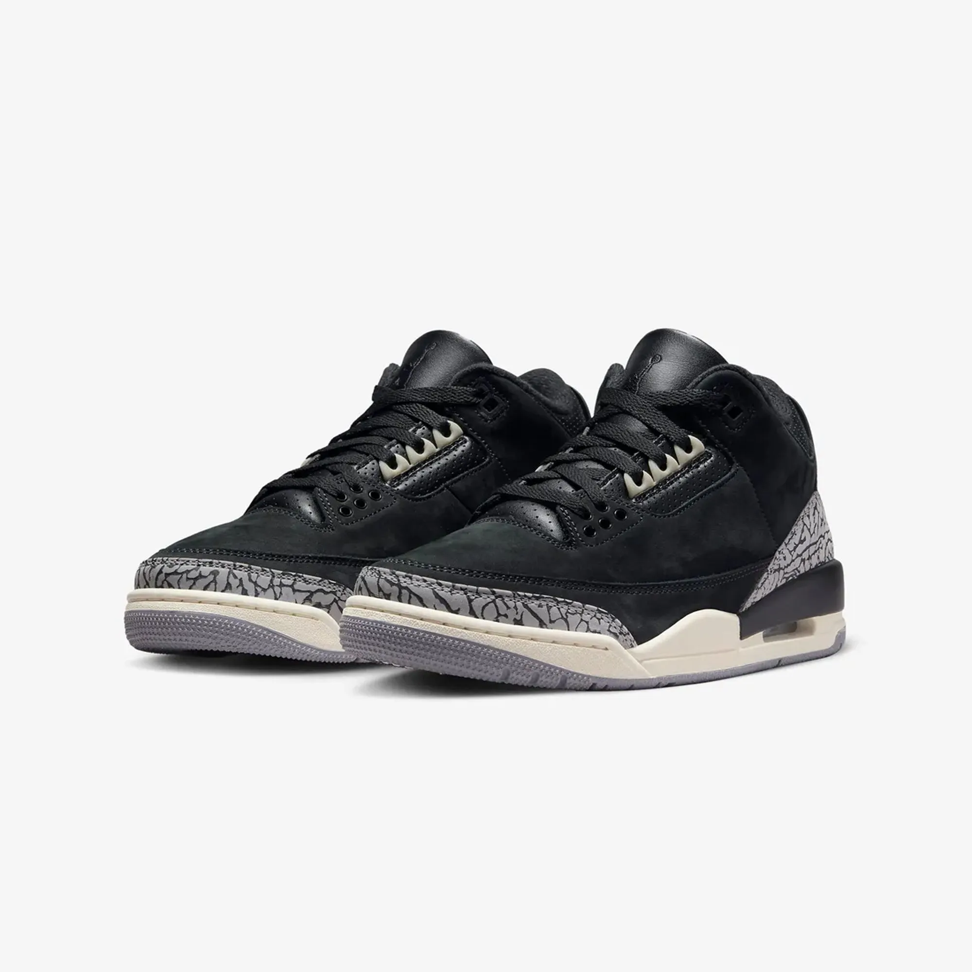 WMN'S AIR JORDAN 3 OFF NOIR 'OFF NOIR/BLACK-SAIL-CEMENT GREY'