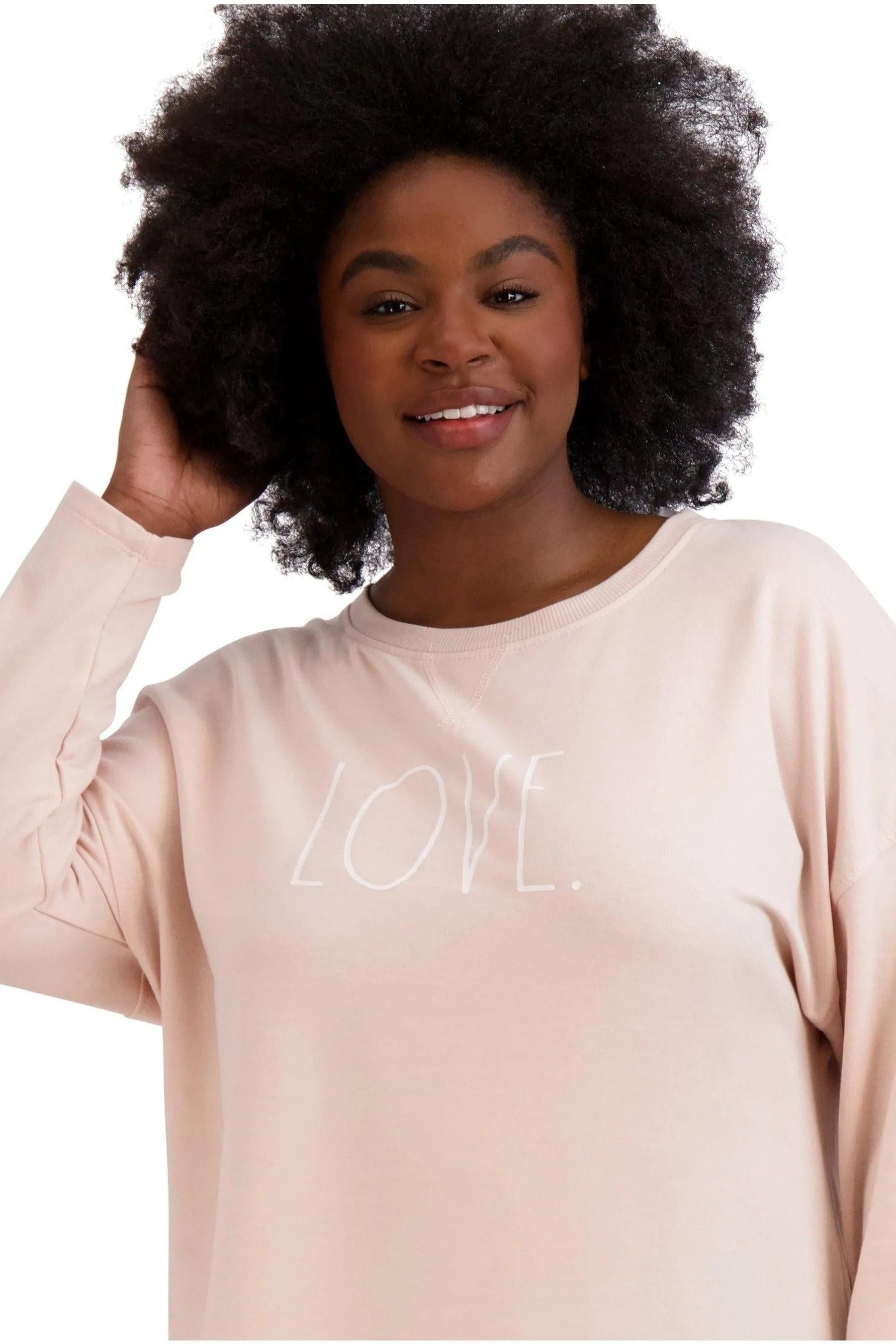 Women's Plus Size "LOVE" HiLo Pullover Sweatshirt